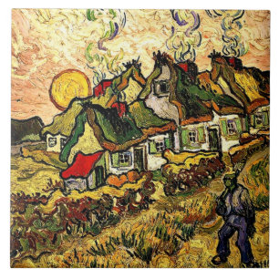 Carreau Van Gogh : Les chalets en chaume au soleil
