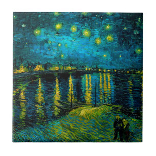 Carreau Van Gogh Nuit étoilée sur le Rhône