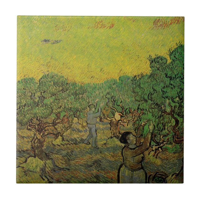 Carreau Van Gogh Olive Grove w Chiffres de cueillette Art  (Devant)