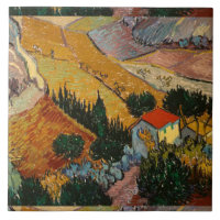 Van Gogh Paysage avec Maison et Plowman