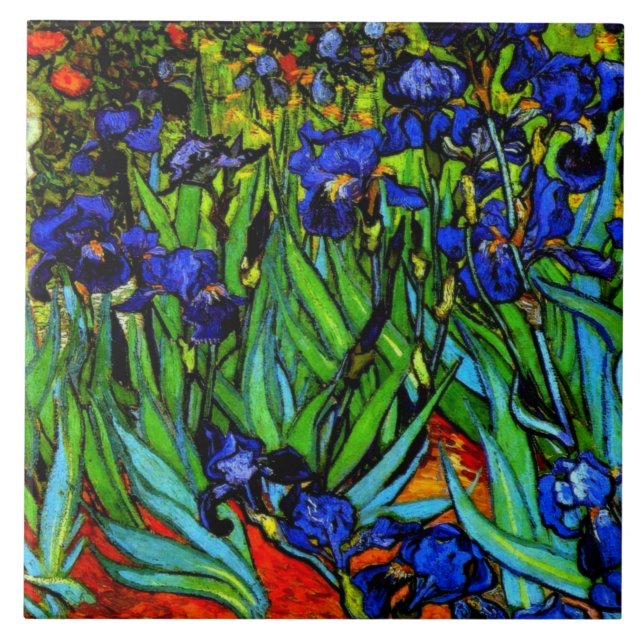 Carreau Van Gogh peinture, Irises, (Devant)