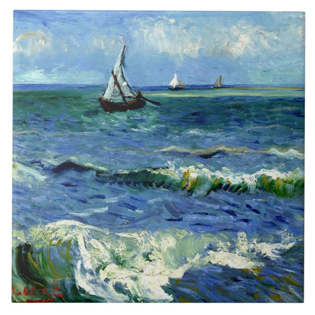 Carreau Van Gogh peinture, Seascape, (Devant)