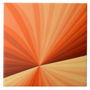 Carreau Vanille rouge orange Abstraite moderne Fractale gr