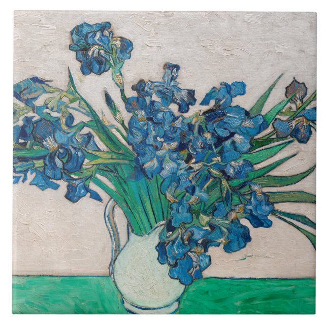 Carreau Vase avec Irises, Van Gogh (Devant)