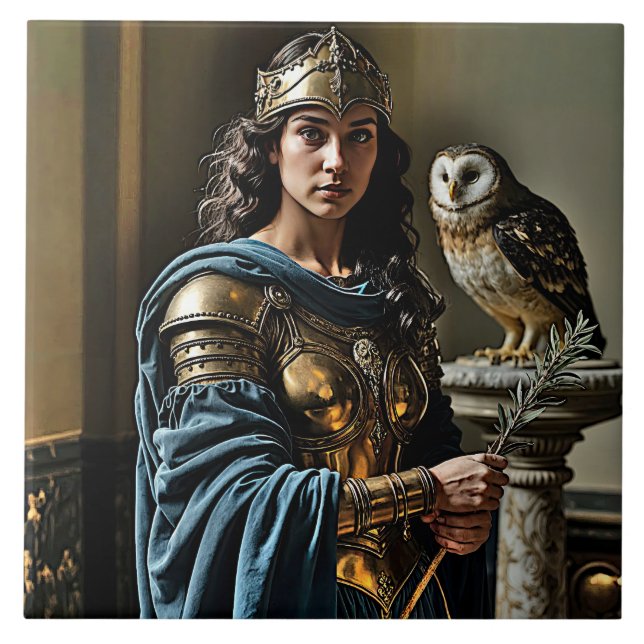 Carreau Veillée silencieuse de Minerva - déesse romaine (Devant)