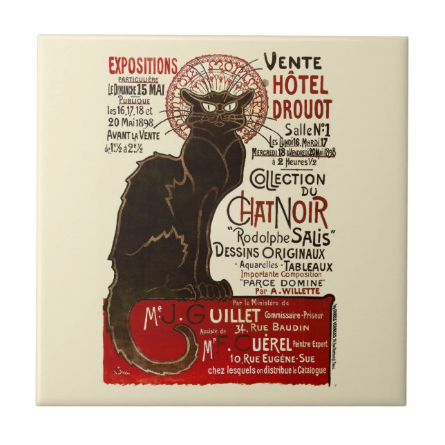 Carreau Vente Hôtel Drouot, Théophile-Alexandre Steinlen (Devant)