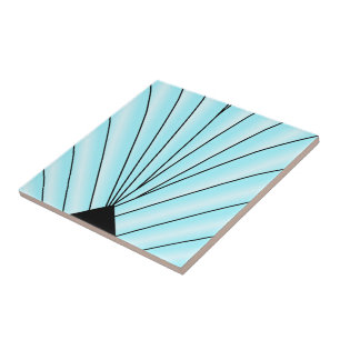 Carreau Ventilateur Art déco Carrelage bleu