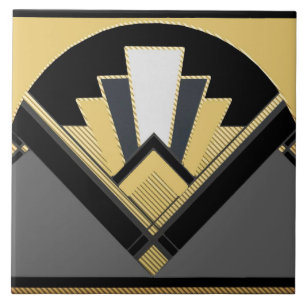 Carreau Ventilateur de style Art déco (Jaune)