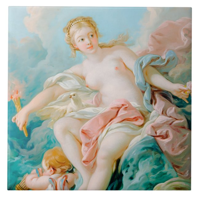 Carreau Vénus sur les vagues par François Boucher (Devant)