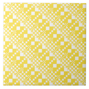 Carreau Vérifié, Chèques en citron jaune et blanc