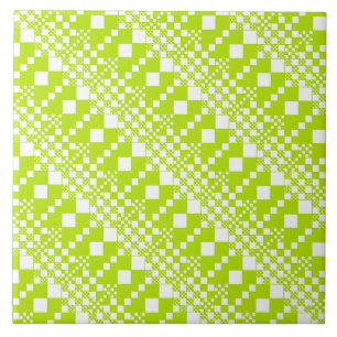Carreau Vérifié, Chèques - Vert et blanc de chaux