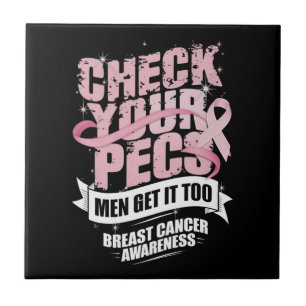 Carreau Vérifiez votre Pecs Hommes Sensibilisation au canc