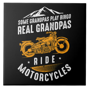 Carreau Véritable Grandpas Ride Motos Cadeau Pour Les Vé