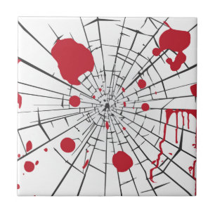 Carreau verre brisé d'halloween