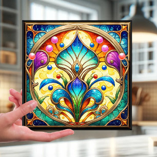 Carreau Verre coloré Floral Design Carrelage en céramique
