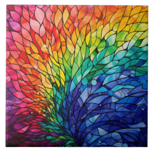 Carreau Verre de couleur arc-en-ciel 