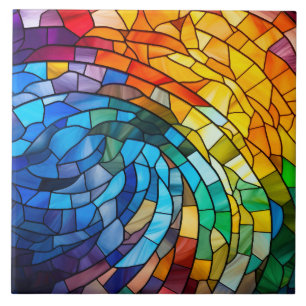 Carreau Verre de couleur arc-en-ciel