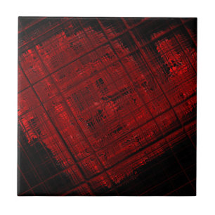 Carreau Verre souillé de satellite dans rouge sang