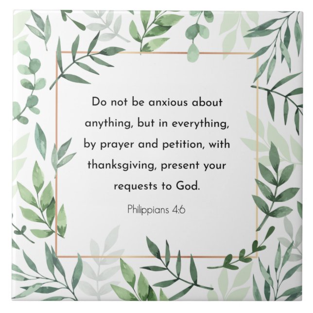 Carreau verset biblique, Philippiens 4:6 (Devant)