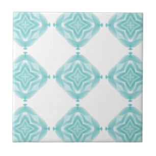 Carreau Vert turquoise bleu 4 points design géométrique bl