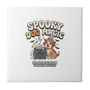 Carreau Vibes de magie de chien d'Halloween