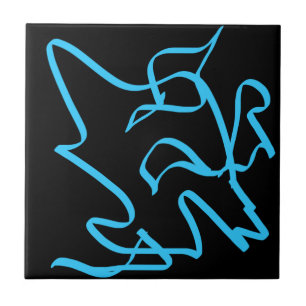 Carreau Vibes positives de la couleur Joyeux art Abstrait