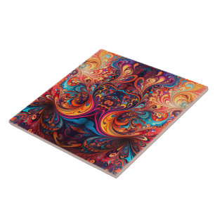 Carreau Vibrant Abstract Design Carrelage céramique