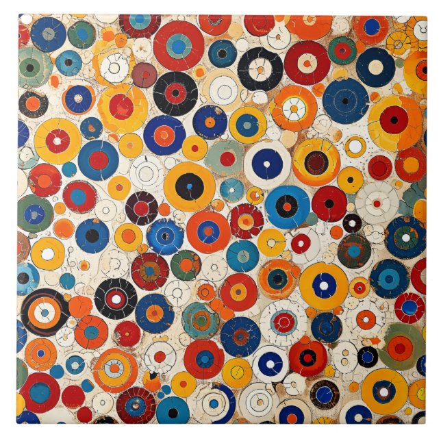Carreau Vibrant Millefiori Élégant Motif (Devant)