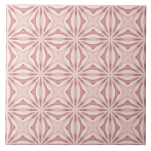 Carreau Vibrant rose géométrique méditerranéen inspiré