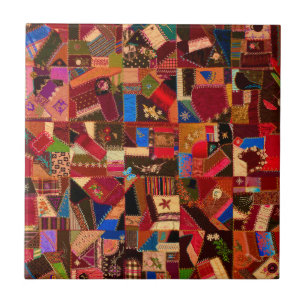 Carreau Vibrant Vintage Crazy Quilt