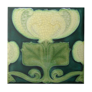 Carreau Victorian-antique-look-tuile-vert-blanc