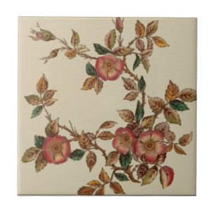 Carreau Victorian Wild Rose Transware Repro Art