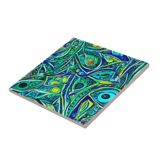 Carreau Vie marine Abstraite