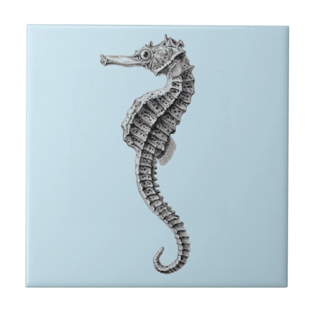 Carreau vie marine "SEAHORSE" TILE CÉRAMIQUE (Devant)