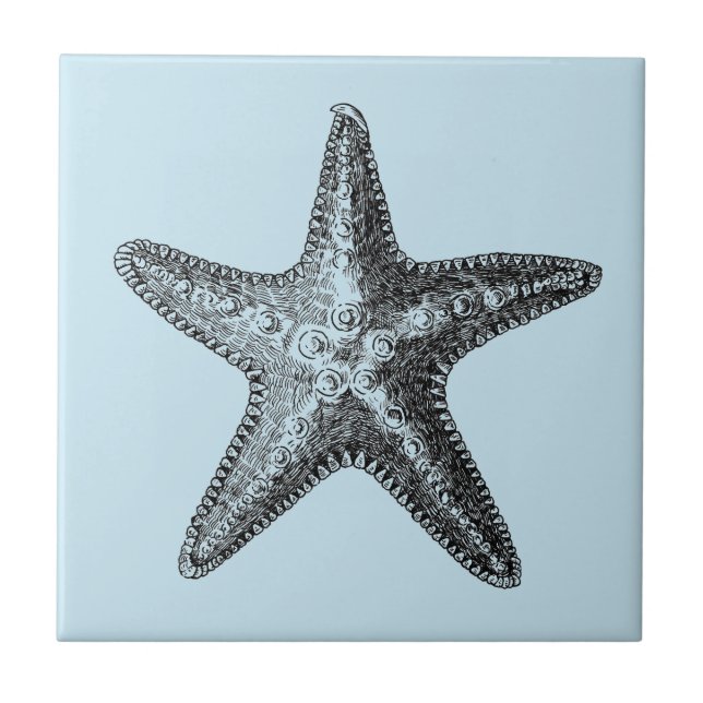 Carreau vie marine "STARFISH" TILE CÉRAMIQUE (Devant)