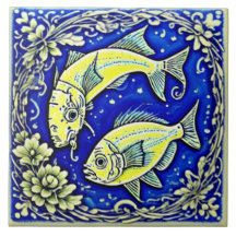 Vie sous-marine art traditionnel céramique no 1
