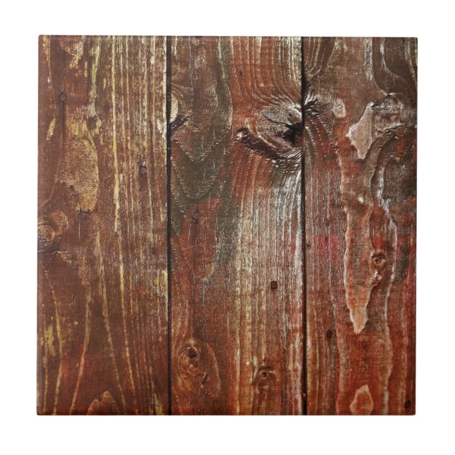 Carreau Vieille texture en bois rouge de mur (Devant)