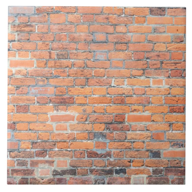 Carreau Vieille texture rouge de mur de briques (Devant)