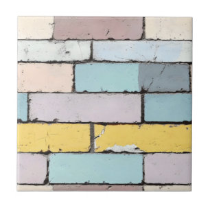 Carreau Vieux Motif de briques Pastel