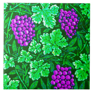 Carreau Vigne, pourpre et vert de William Morris