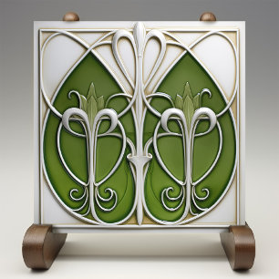 Carreau Vignes Verdoyantes Art Nouveau