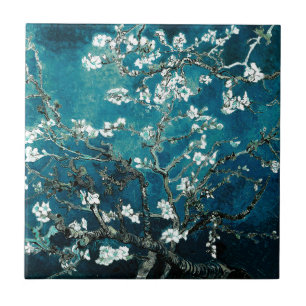 Carreau Vincent Van Gogh Almond Blossoms Dark Turquoise