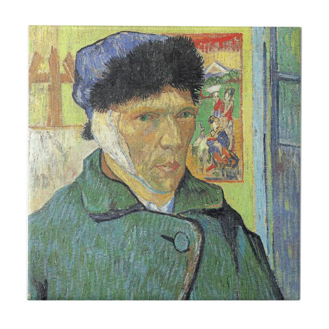 Carreau Vincent van Gogh, Autoportrait avec oreille nue, (Devant)