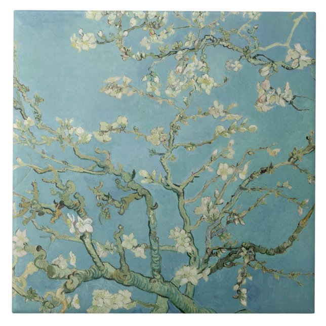 Carreau Vincent van Gogh - Fleur d'amandes (Devant)
