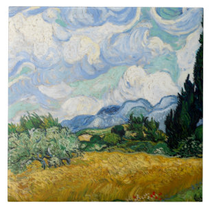 Carreau Vincent van Gogh - Le champ de blé avec les cypr
