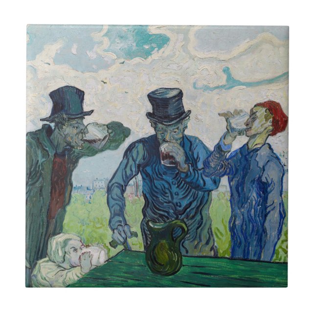 Carreau Vincent van Gogh - Les buveurs, après Daumier (Devant)