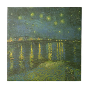 Carreau Vincent van Gogh - Nuit étoilée sur le Rhône