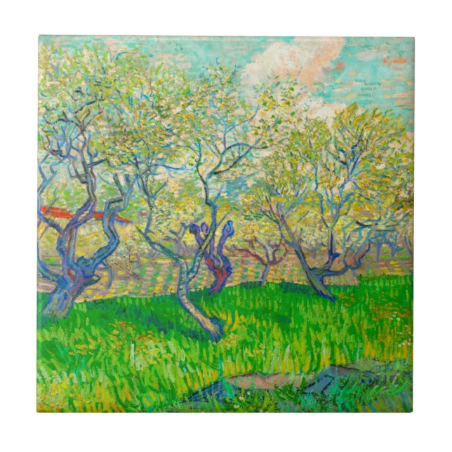 Carreau Vincent van Gogh Orchard à Blossom (Devant)