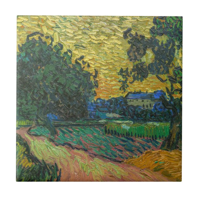 Carreau Vincent van Gogh - Paysage à Twilight (Devant)
