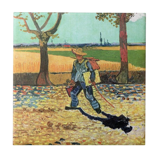 Carreau Vincent Van Gogh - Peintre En Chemin De Travail (Devant)